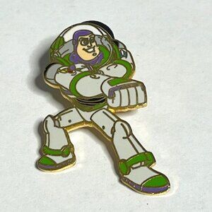Disney Pixar Toy Story 2002 Buzz Lightyear Lapel Hat Vest Pin Gold Tone 1.5"